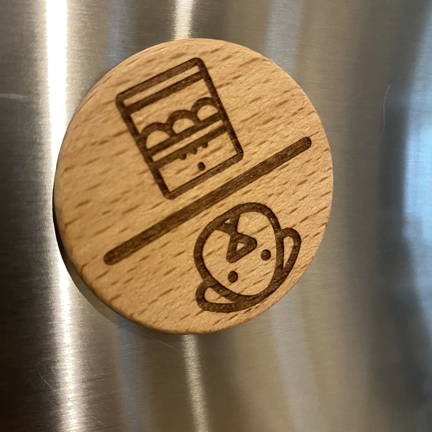 Chore reminder dial with cute puppy icon – playful design to help manage pet chores or dishwasher loads.