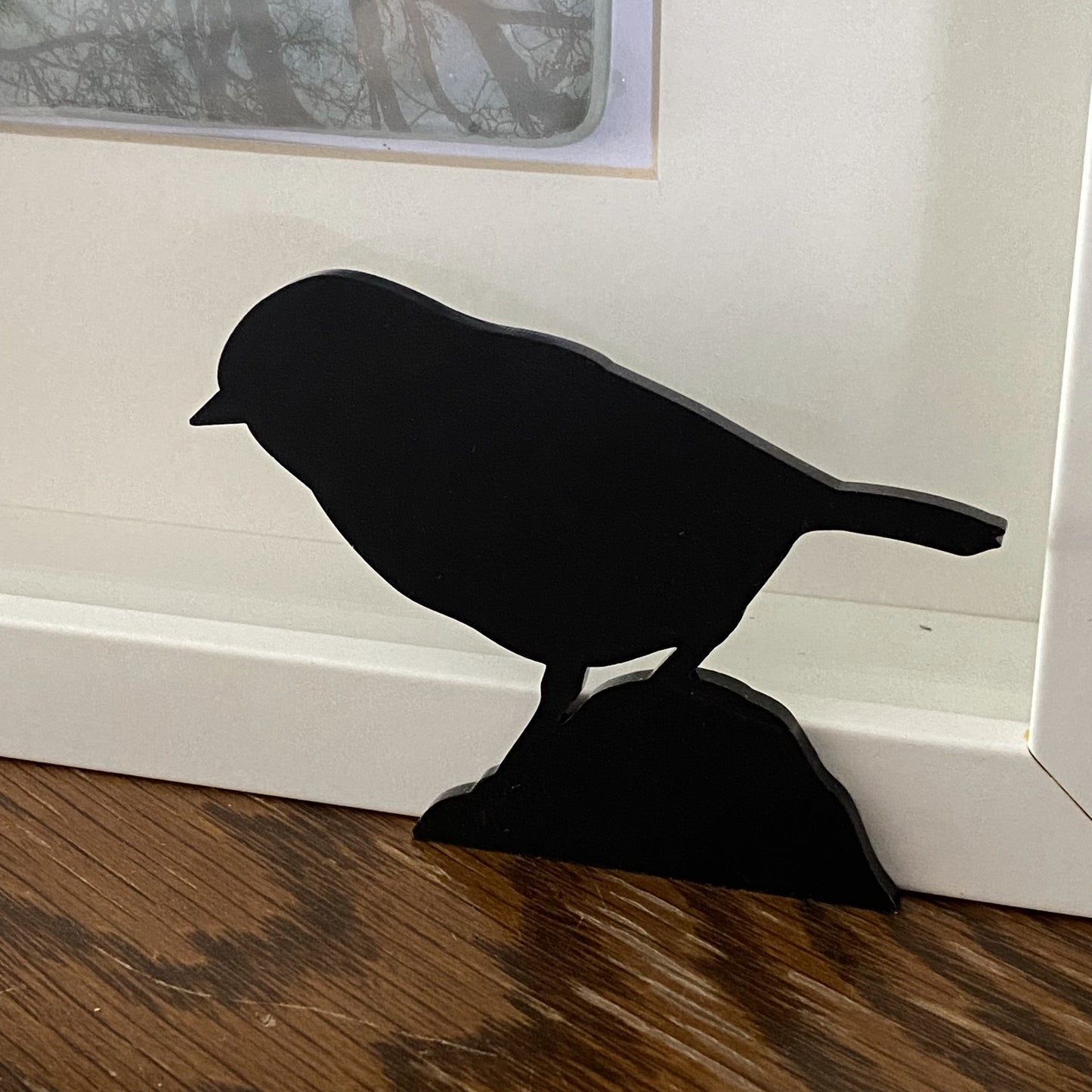 Modern blue tit garden sculpture inspired by British wildlife